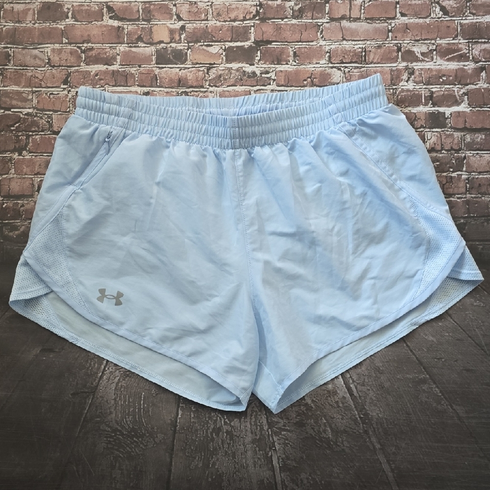 Under Armour Women's Pale Blue Loose Athletic Shorts - Medium